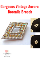 Sparkly, Gorgeous Vintage Aurora Borealis Brooch - Triangle, 1960s