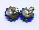 Gorgeous 1950s Blue and Teal Clip-on Earrings