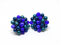 Gorgeous 1950s Blue and Teal Clip-on Earrings