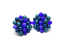 Gorgeous 1950s Blue and Teal Clip-on Earrings