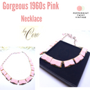 1960s CORO Pink Thermoset Necklace, Gorgeous