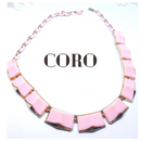 1960s CORO Pink Thermoset Necklace, Gorgeous