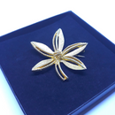 Vintage Flower Brooch - Gold Tone, Signed by ART