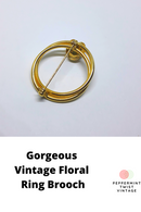 Gorgeous Vintage Floral Ring Brooch - Great for Valentine's Day or Mother's Day