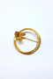 Gorgeous, Gold Infinity Ring Brooch with a Floral Pattern - Great Gift To Express LOVE