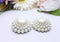Large 1960s White Pearl and Lucite Clip-on Earrings - Ideal for a Vintage Themed Wedding