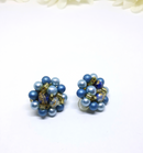 Gorgeous 1950s Light Blue Cluster Earrings