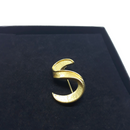 Trifari Signed S Insignia Pin, Gold Tone, 1970s