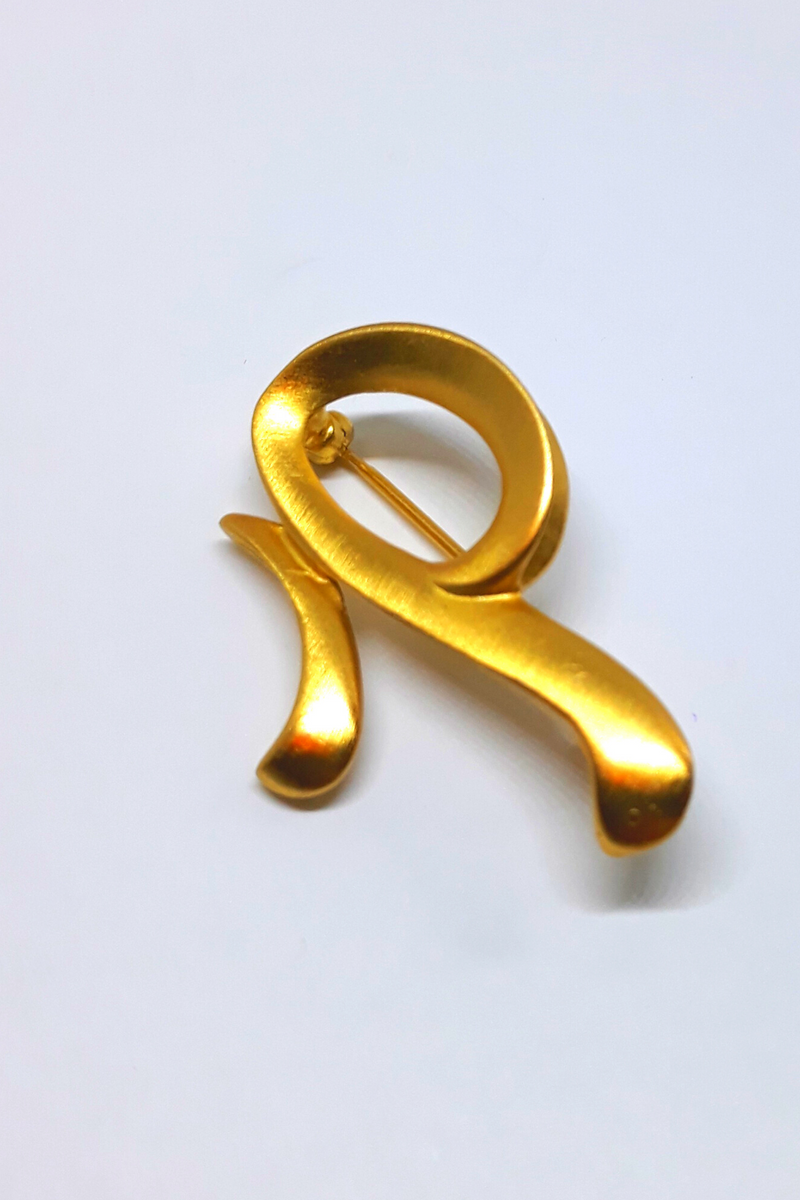 P Insignia Brooch by Anne Klein Jewelry, 1980s/90s