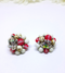 Late 1940s/50s Red, White and Gold Clip-on Earrings