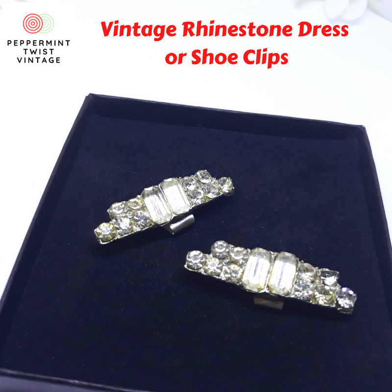 Gorgeous Vintage Rhinestone Dress Clip or Shoe Clips