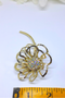 1968  Allusion - Sarah Coventry Brooch - Stunning - Gold and Rhinestones Gorgeous Allusion - Sparkly Statement Brooch