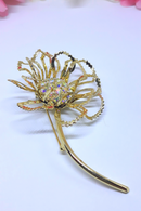 1968  Allusion - Sarah Coventry Brooch - Stunning - Gold and Rhinestones Gorgeous Allusion - Sparkly Statement Brooch