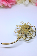 1968  Allusion - Sarah Coventry Brooch - Stunning - Gold and Rhinestones Gorgeous Allusion - Sparkly Statement Brooch