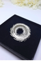 Stunning Essential, Vintage Silvertone Circle Brooch - Textured