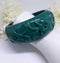 Vintage Inspired, Dark Teal Carved Tiki Bangle, 1940s Inspired - NEW