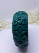 Vintage Inspired, Dark Teal Carved Tiki Bangle, 1940s Inspired - NEW