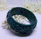 Vintage Inspired, Dark Teal Carved Tiki Bangle, 1940s Inspired - NEW