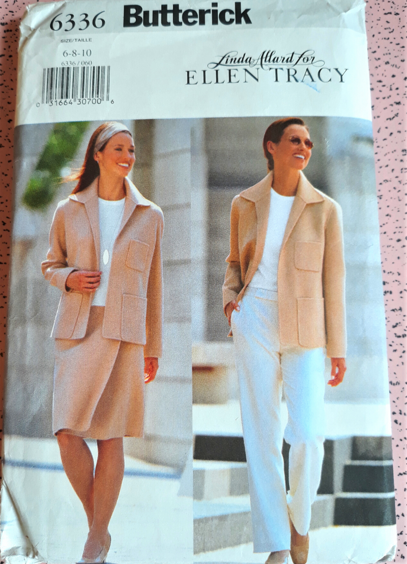 Butterick 6336 Woman's Sewing Pattern - Linda Allard for Ellen Tracy, Size 6-10, Uncut