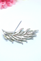 Stunning, 1960s Trifari Signed Silver Tone Leaf Brooch