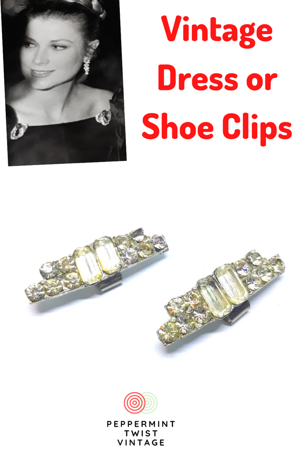 Gorgeous Vintage Rhinestone Dress Clip or Shoe Clips