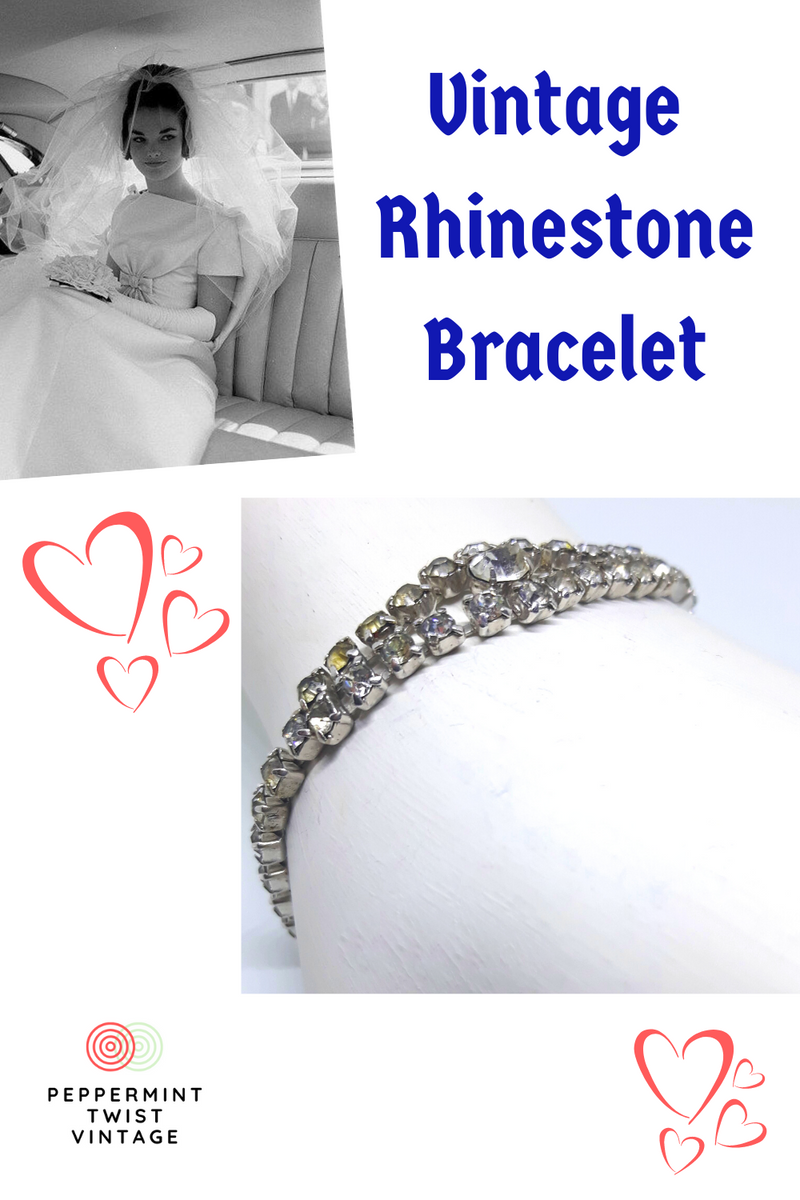 Vintage Specialty Rhinestone Bracelet - Ideal for a Vintage Wedding