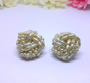 Gorgeous Large, 1960s White Cluster Earrings - Ideal for Parties and Wedding, Faux Pearl