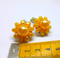 Gorgeous 1950s Canary Yellow Floral Earrings