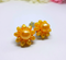 Gorgeous 1950s Canary Yellow Floral Earrings