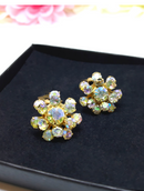 Gorgeous Aurora Borealis Statement Earrings - 1950/60s Glamour - Ideal for Weddings